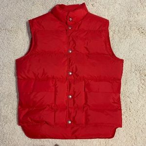L.L. Bean Red, Down filled vest, medium